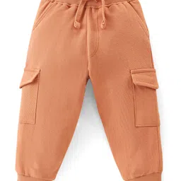 Babyhug 100% Cotton Single Jersey Knit Full Sleeves T-Shirt & Lounge Pant Fox Print - Brown & Olive Green image 4