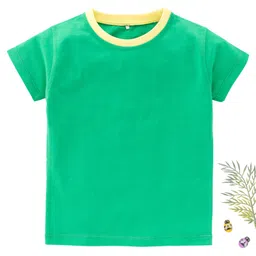 Kadam Baby Set Of 2 Christmas Theme Half Sleeves Santa Baby With Cute & Naughty Text Printed Tees - Green & Black image 5