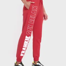 Bewakoof Red Printed Mid Rise Joggers image 3