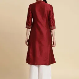 Rangita Maroon A Line Kurta image 2