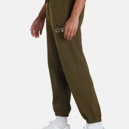 Puma Deep Olive Relaxed Fit Printed Joggers image 3