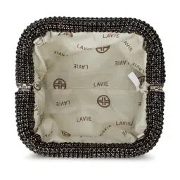 LAVIE LUXE Black Embellished Small Frame Clutch image 5