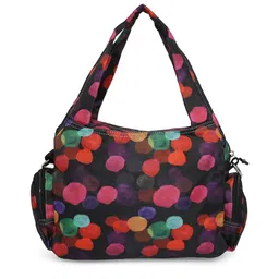 BAOMI Red Printed Structured Shoulder Bag with Tasselled image 4