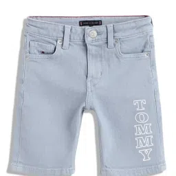Tommy Hilfiger Kids Blue Printed Regular Fit Shorts image 1
