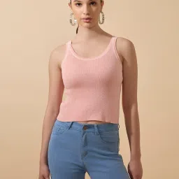 showoffff SHOWOFF Peach Solid Top image 1