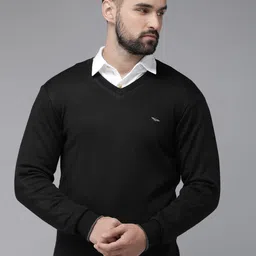 Park Avenue Long Sleeves V-Neck Knitted Reversible Pullover-picture-37