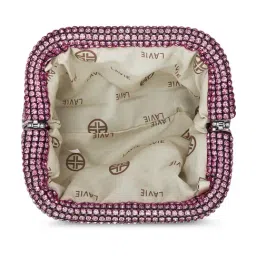 LAVIE LUXE Pink Ombre Embellished Small Frame Clutch image 5