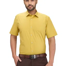 Park Avenue Yellow Regular Fit Shirt image 1