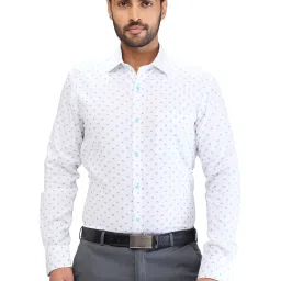 Park Avenue Blue Slim Fit Printed Shirt image 1