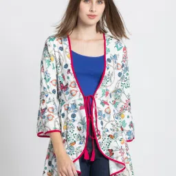 SHAYE Multicolor Floral Print Shrug image 1