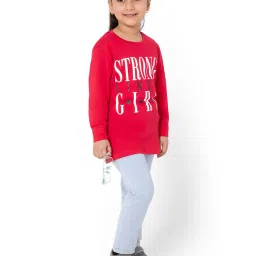 Bodycare Kids Red Graphic Print Full Sleeves T-Shirt image 4
