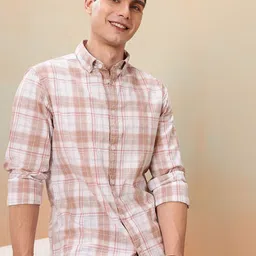 Mast & Harbour Pure Cotton Checked Casual Shirt-picture-18