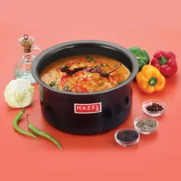 HAZEL Black Stainless Steel 18 cm Induction-Based Tope with Lid (2.2L) - Set of 1-picture-34