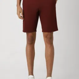 Van Heusen Maroon Regular Fit Shorts image 1