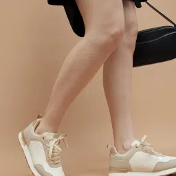 Ginger by Lifestyle Women's Beige Sneakers image 1