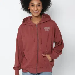 American Eagle Outfitters Maroon Loose Fit Sweatshirt-picture-42