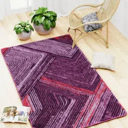 Bianca Red Microfibre Non-Slip Rug-image-81