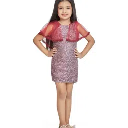 Peppermint Kids Wine Sequence Dress-image-97