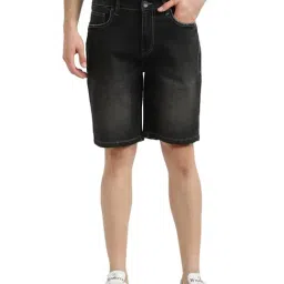 United Colors of Benetton Dark Grey Slim Fit Denim Shorts-picture-19