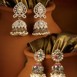 Zaveri Pearls Multi Alloy Earrings for Women image 1