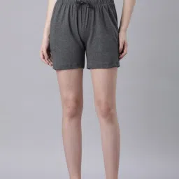 TWIN BIRDS Grey Plain Night Shorts image 1