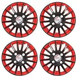 Auto Pearl Premium 35.56 cm (14 Inch) (4 Pcs) Black Red Press Type Hubcap Wheel Cover Replacements for Swift image 2