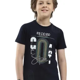 Monte Carlo Boys Navy Blue Printed T-Shirt image 1