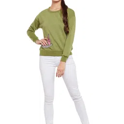 Belle Fille Green Patchwork Sweatshirt image 5