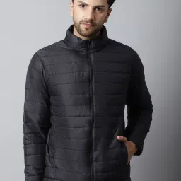 Cantabil Black Regular Fit Quilted Quilted Jacket image 1