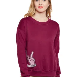 Belle Fille Maroon Patchwork Sweatshirt image 1