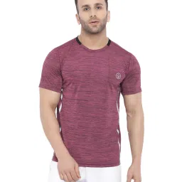 Chkokko Magenta Regular Fit Sports T-Shirt image 1