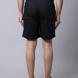 Cantabil Black Cotton Regular Fit Shorts image 2
