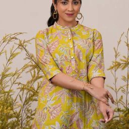 Libas Yellow Straight Printed Kurtis-picture-19