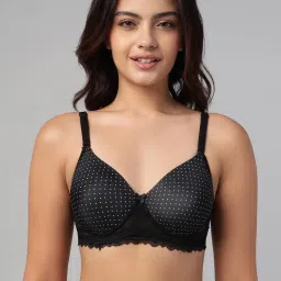Clovia Black & White Non Wired Padded T Shirt Bra image 1