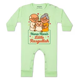 Arvesa Kids-Unisex Green Cotton Rompers-picture-28