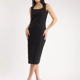 Fablestreet Black Relaxed Fit Bodycon Dress image 1