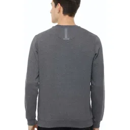 Louis Philippe Sport Dark Grey Regular Fit Logo Printed Sweatshirt image 2