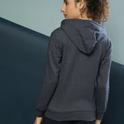 Campus Sutra Charcoal Regular Fit Hoodie image 2