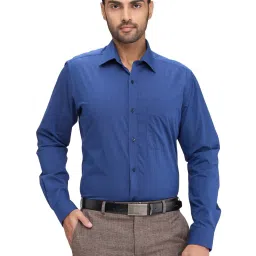 Raymond Blue Slim Fit Texture Shirt image 1