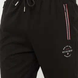 Cantabil Black Cotton Regular Fit Trackpants image 5