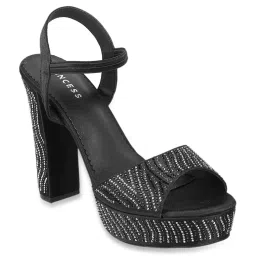 Princess by Metro Women's Black Ankle Strap Sandals image 1
