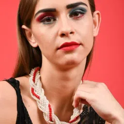 Odette White-Red Graceful Opera Necklace-image-16