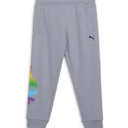 Puma Boys Grey Cotton Printed Joggers image 1