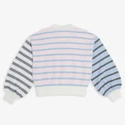 TOMMY HILFIGER Pink Boys Striped Relaxed Fit Viscose Sweatshirt image 2