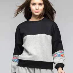 SHAYE Black Embroidered Sweatshirt-image-52