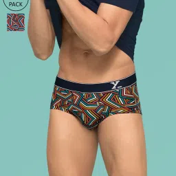 XYXX Multicolor Printed Cotton Briefs - Pack of 2 image 1