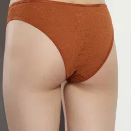 Calvin Klein Brown Lace Regular Fit Bikini Bottoms image 2