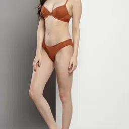 Calvin Klein Brown Lace Regular Fit Bikini Bottoms image 5