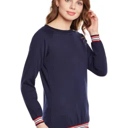 Belle Fille Navy Full Sleeves Sweatshirt image 4