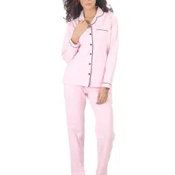 Nite Flite Pink Cotton Shirt With Pyjamas image 1